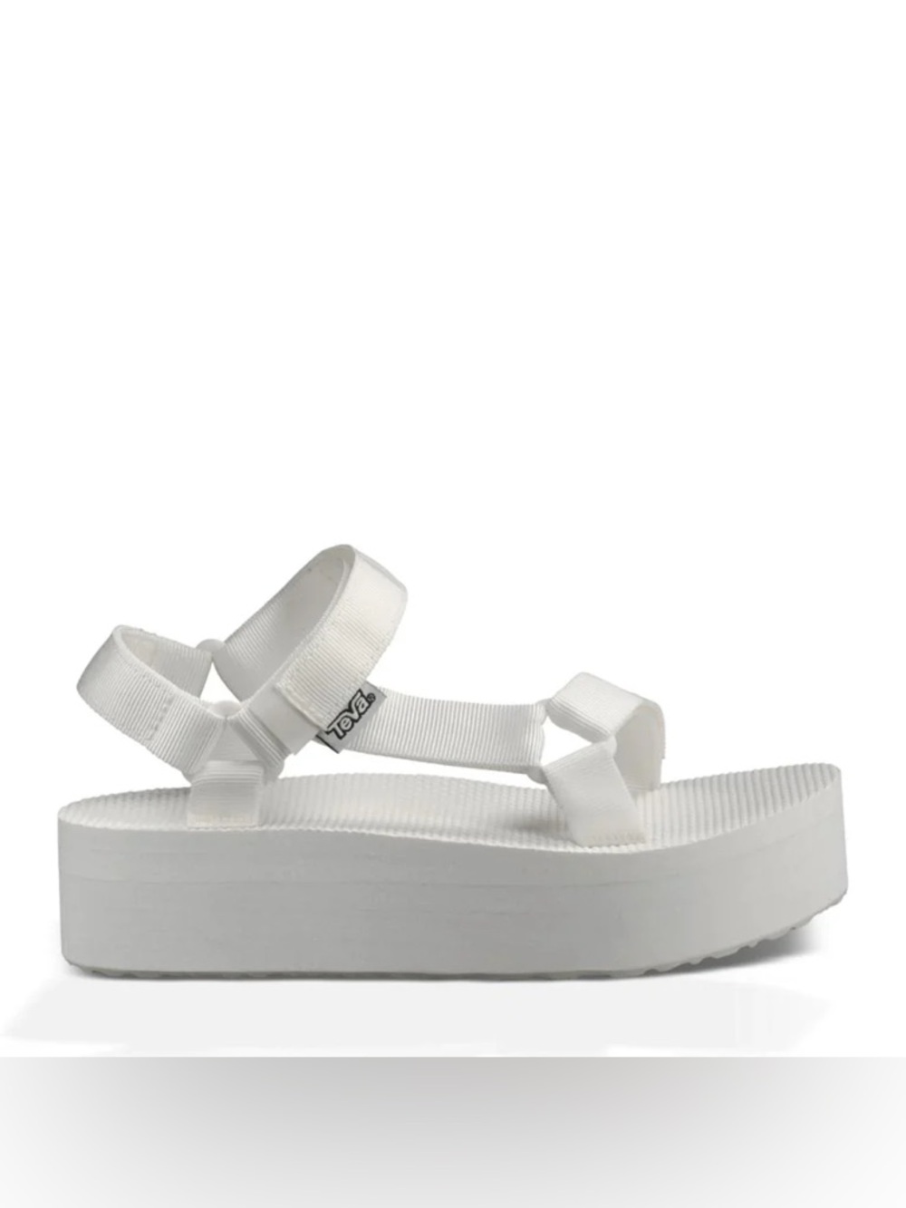 Teva White Platform Sandal with Adjustable Straps - size 10